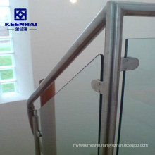 Indoor Stainless Steel Handrail Staircase Glass Balustrade